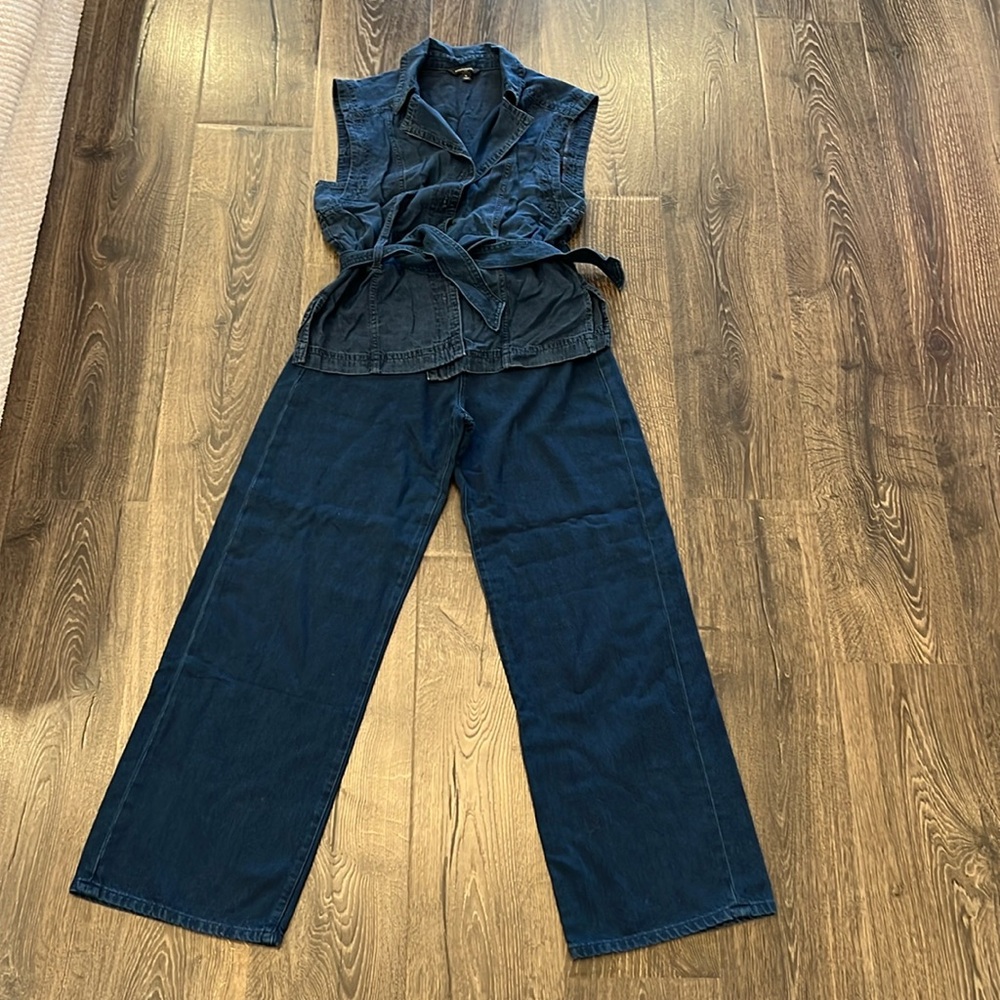 Banana Republic denim pants and top set